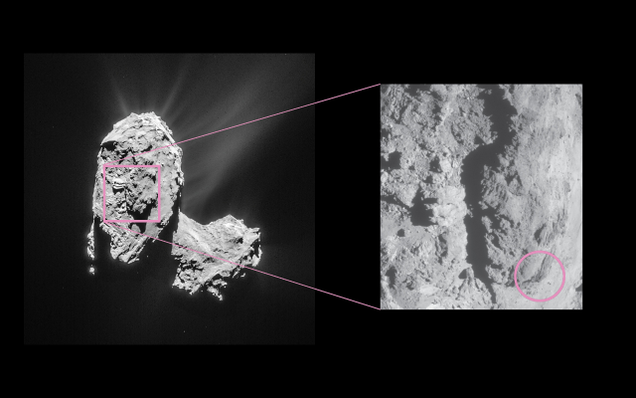 Location of the Atum region, where Comet 67P’s recent outburst likely originated. Image: ESA/Rosetta/NavCam